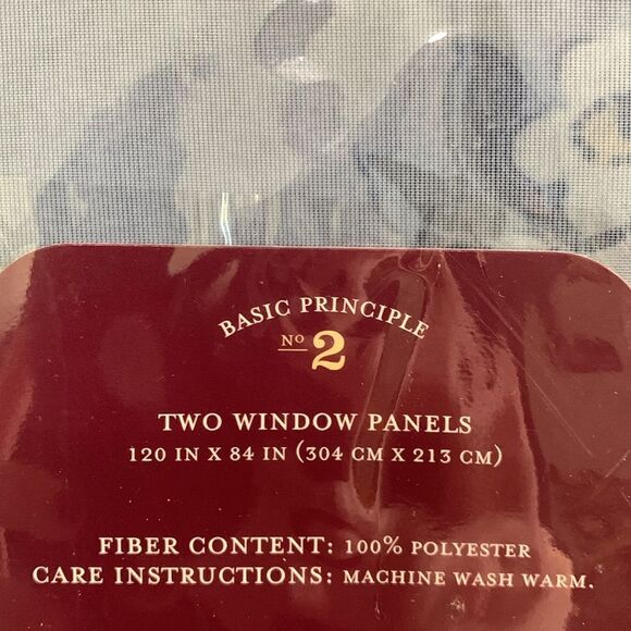 Vintage 2003 Target Basic Principle No 2 Pair Of Floral Sheer Window Panels - Picture 6 of 14